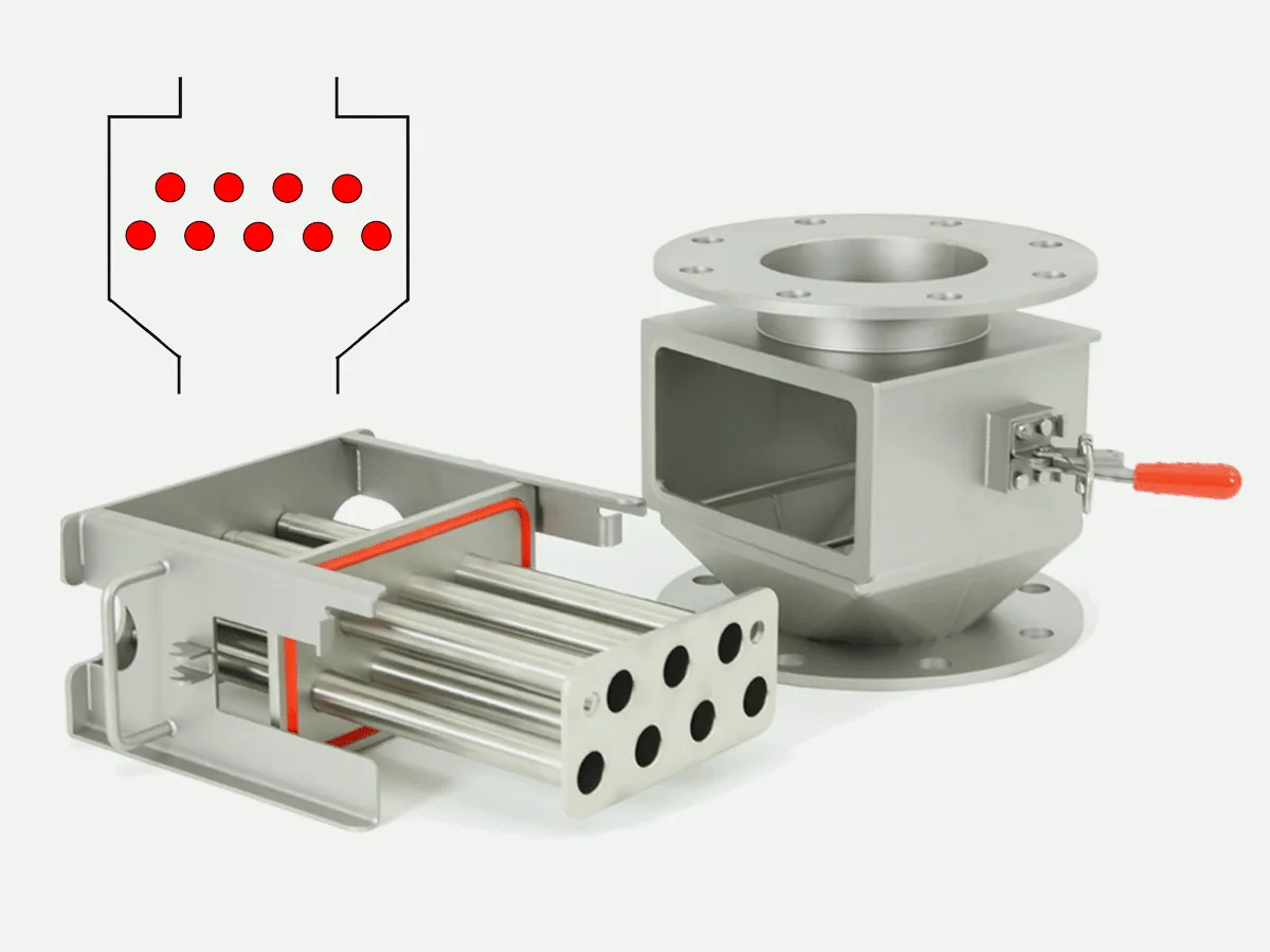 Goudsmit Cleanflow drawer magnet, open for cleaning