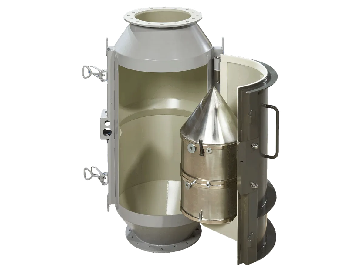 Goudsmit inline bullet magnet for pneumatic conveying lines
